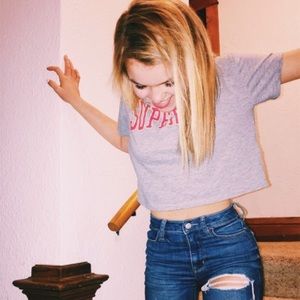 Cropped superior shirt